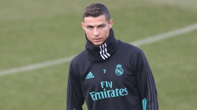 Cristiano Ronaldo se entrena en el Real Madrid