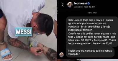 La hermosa historia de las ojotas de Messi: "Hola soy Leo"