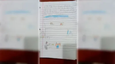 Rosario: nene representó a su barrio con un dibujo y retrató a un hombre armado