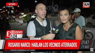 Amalia Granata estuvo en Rosario con un "chaleco antibalas" como disfraz