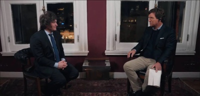 La entrevista de Tucker Carlson a Javier Milei superó a la de Trump y es mega viral a nivel mundial