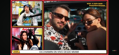 ¡Occhiamin ya está en Miami! Nico y Flor salieron en vivo en NDN previo a la entrevista con Chayanne