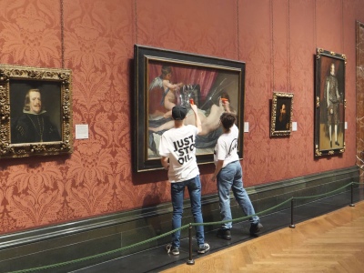Dos ecologistas atacaron un famoso cuadro de Velázquez, valuado en 83 millones de euros