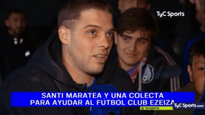Santi Maratea recaudó fondos para apoyar al Fútbol Club Ezeiza