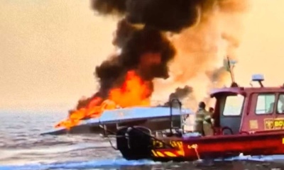 Un grupo de turistas sobrevivió al incendio de una lancha en Brasil