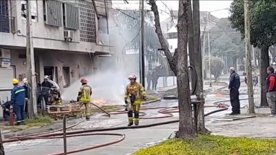 Tremenda explosión en San Martín: hay dos heridos