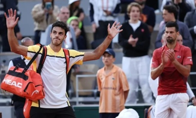 Roland Garros: Cerúndolo cayó ante Djokovic