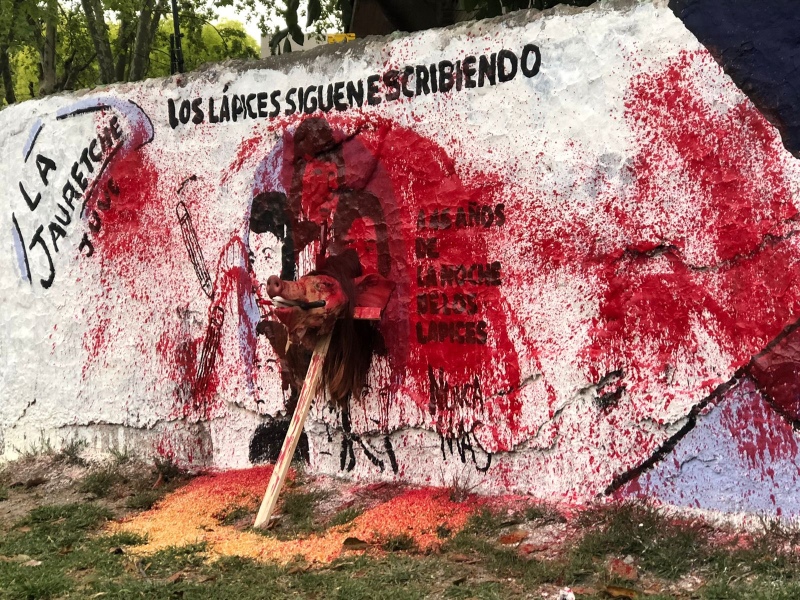 Vandalizaron un mural de La Noche de los Lápices en Quilmes