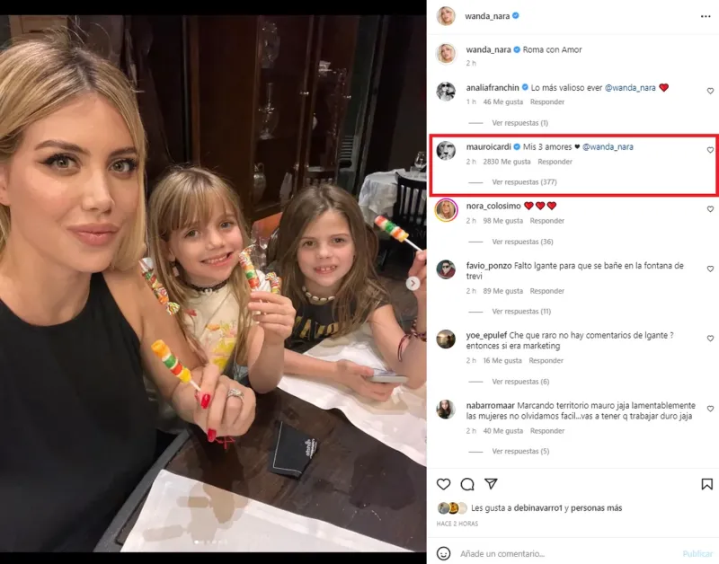 Icardi le declaró su amor a Wanda