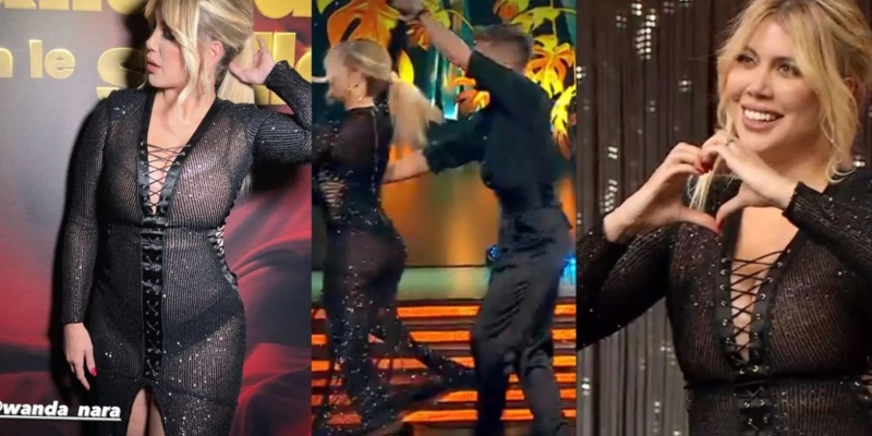 Wanda Nara debutó en el Bailando italiano