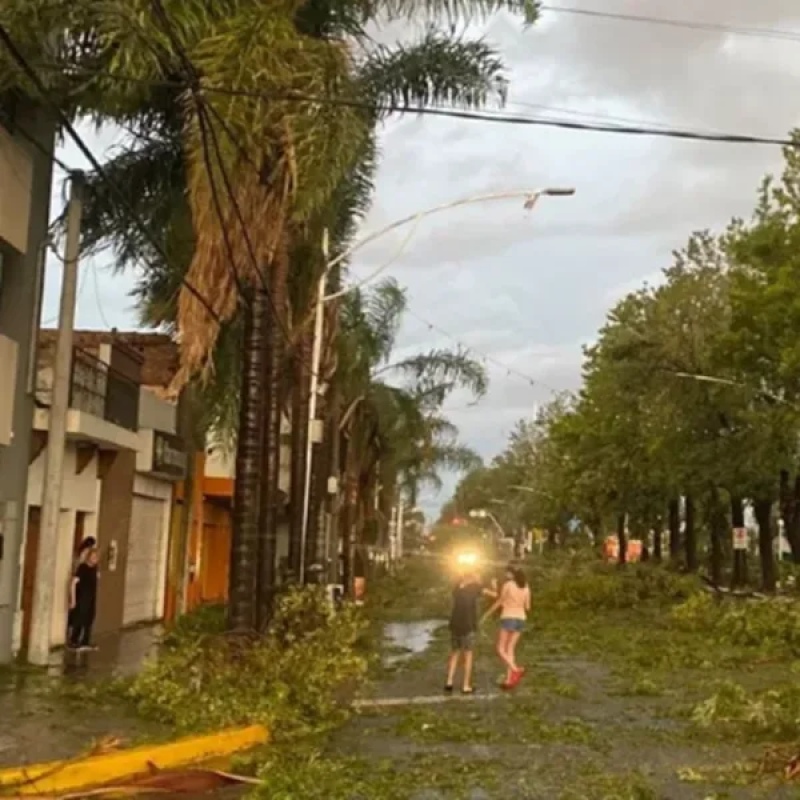 Córdoba: un fuerte temporal afectó Río Primero