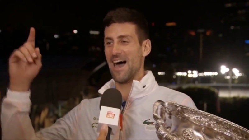 Djokovic cantó ”Muchachos” y se volvió viral