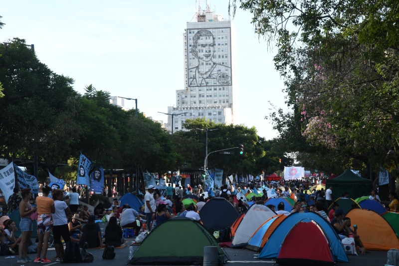 Acampe en la 9 de Julio