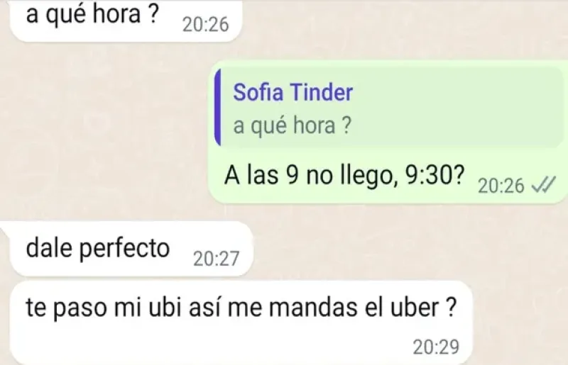 Sofia Tinder Gate: Iba a ser su primera cita y le pidió que le pague el taxi