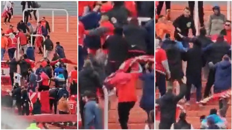 Incidente en la tribuna de Independiente por ”guerra de banderas”