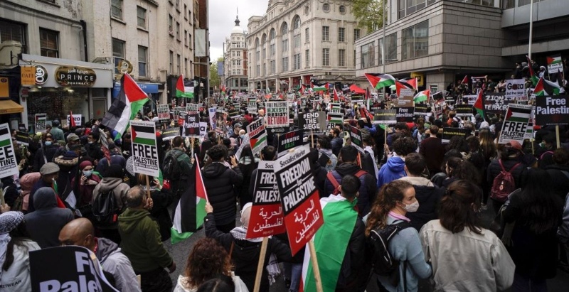 Masivas marchas en Medio Oriente y Europa en apoyo a los civiles palestinos de Gaza