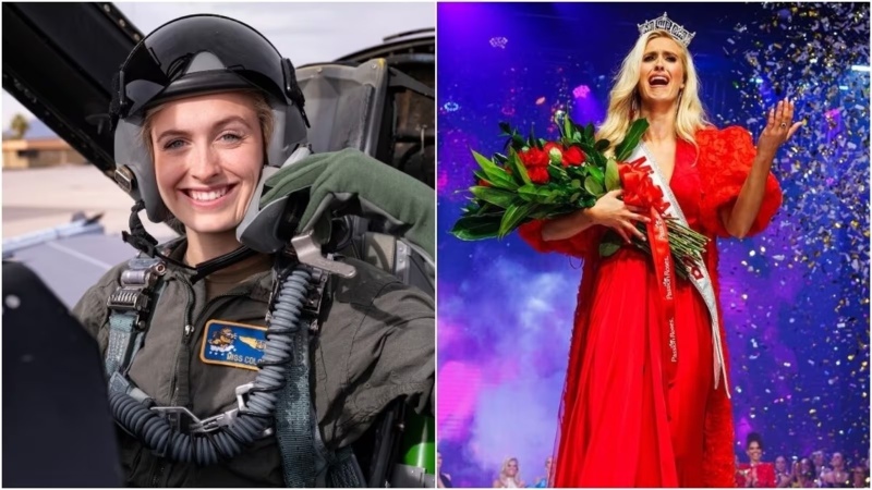 Una oficial de la Fuerza Aérea de EEUU fue coronada Miss América 2024
